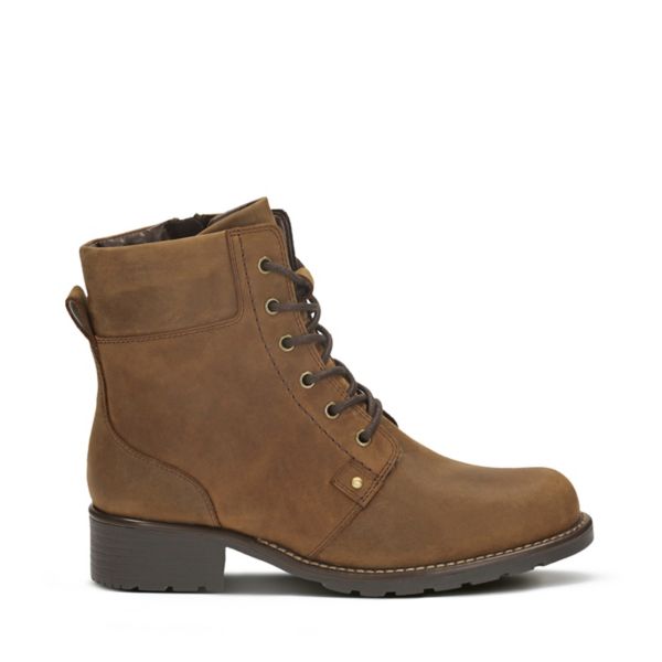 Clarks Womens Orinoco Spice Lace Up Boots Brown | UK-5097461 - Click Image to Close